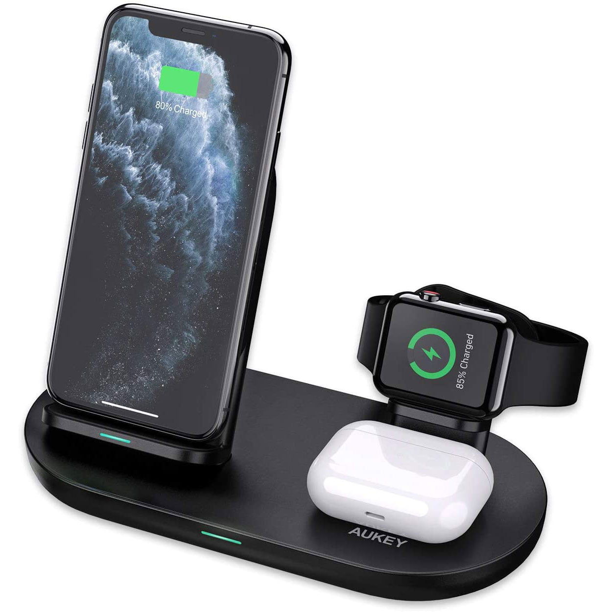 Aukey Aircore 3 in 1 Wireless Charging Station Stand Charging Dock (LC-A3)